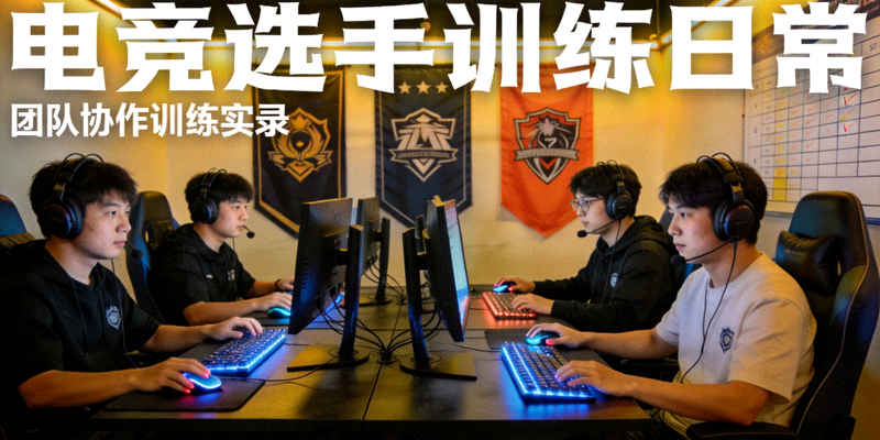 电竞选手训练日常专题 - 选手在训练基地进行团队训练